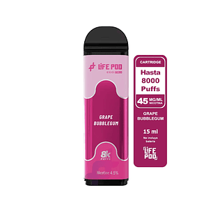 Life Pod Recarga Grape Bubblegum 8.000 Puff