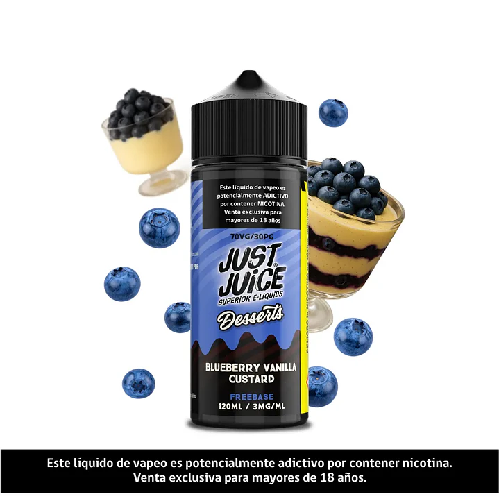 Just Juice Blueberry Vanilla Custard 120ml 1