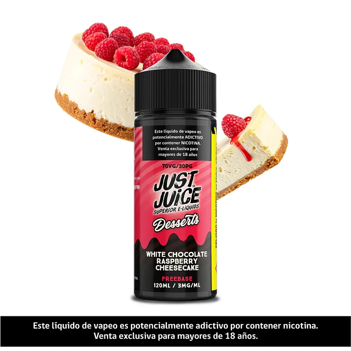 Just Juice White Chocolate Raspberry Cheesecake 120ml 1