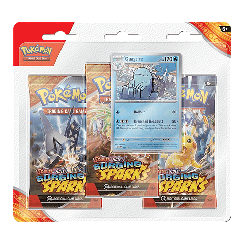 Pokemon TCG - Surging Sparks - Blister 3 sobres Inglés