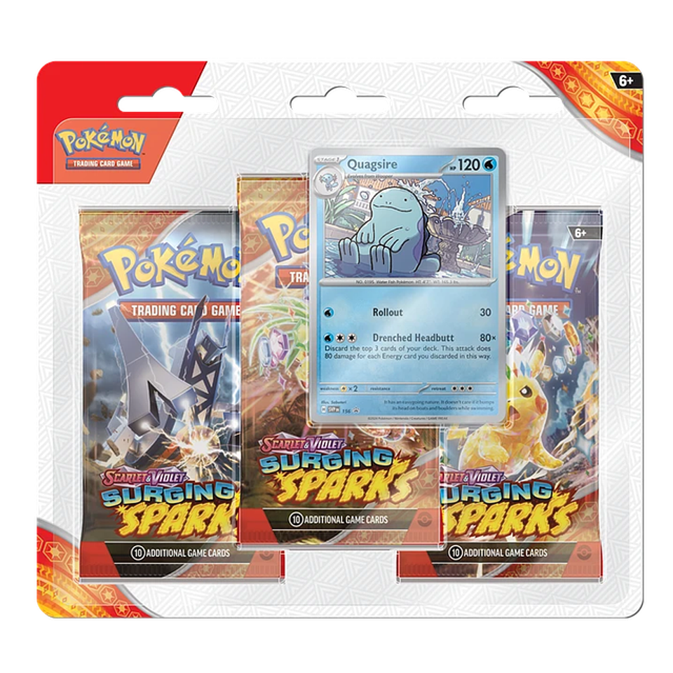 Pokemon TCG - Surging Sparks - Blister 3 sobres Inglés 1