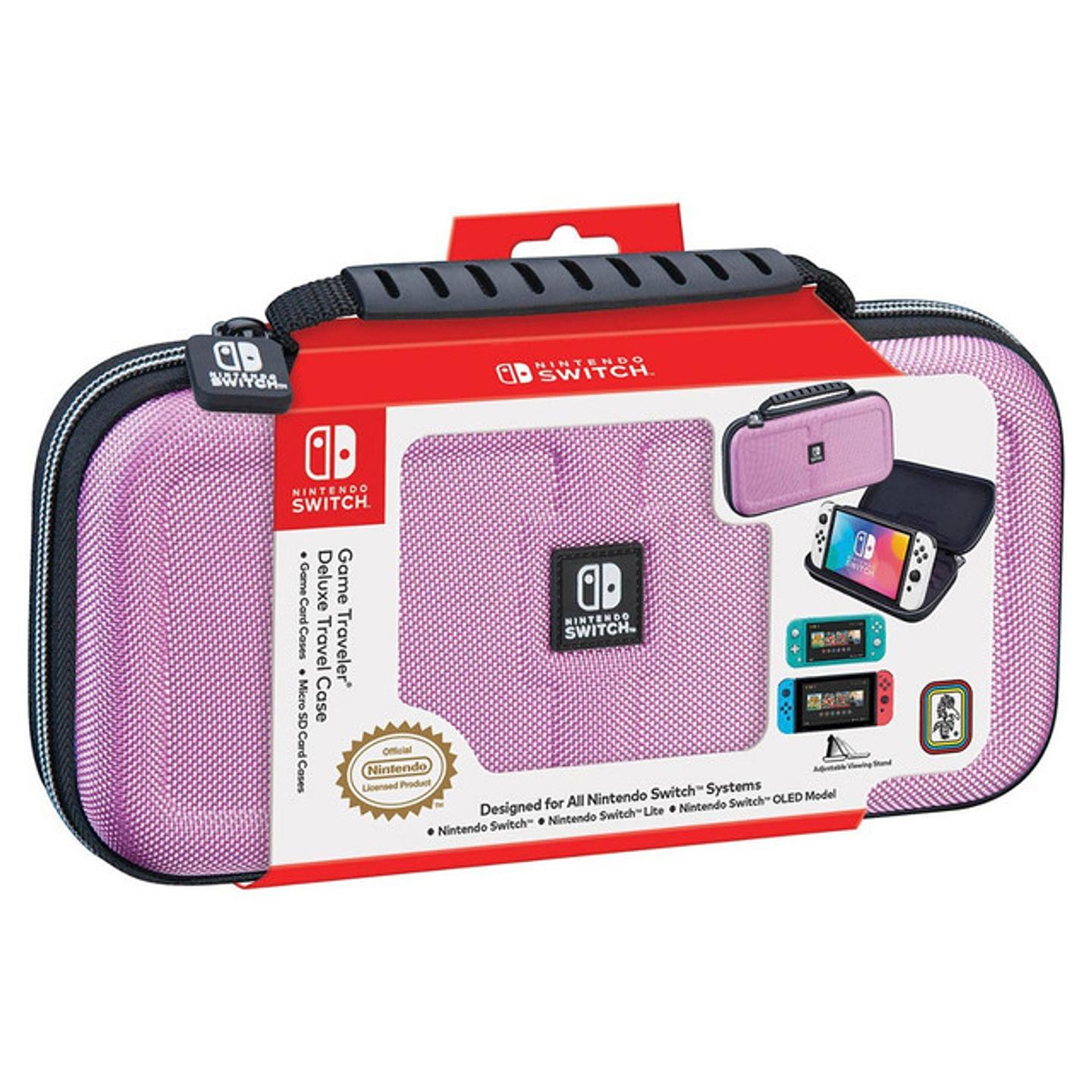 ESTUCHE DE VIAJE PARA NINTENDO SWITCH ROSADO 1
