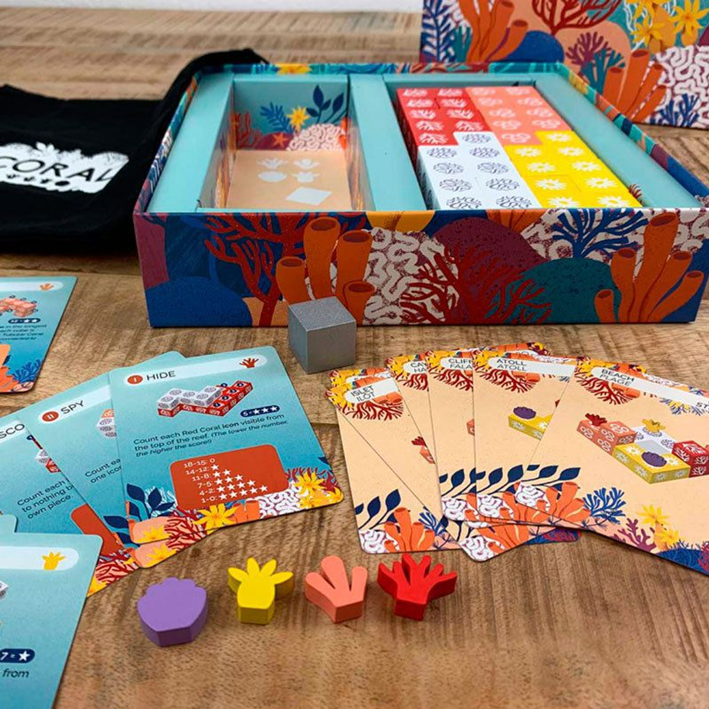 CORAL JUEGO DE MESA  2