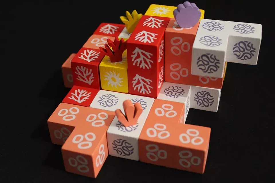 CORAL JUEGO DE MESA  4