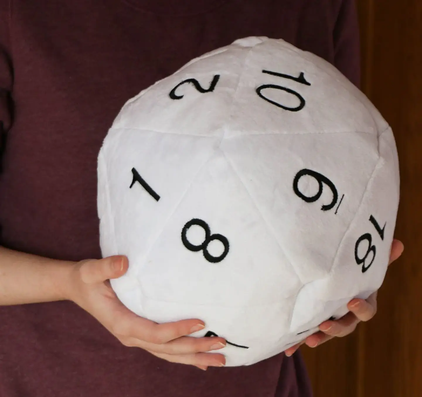 DADO D20 Jumbo Plush Blanco 3