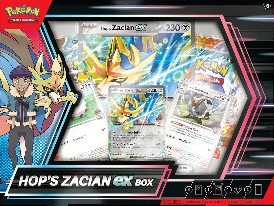 Pokémon TCG: Hop’s Zacian EX Inglés 3