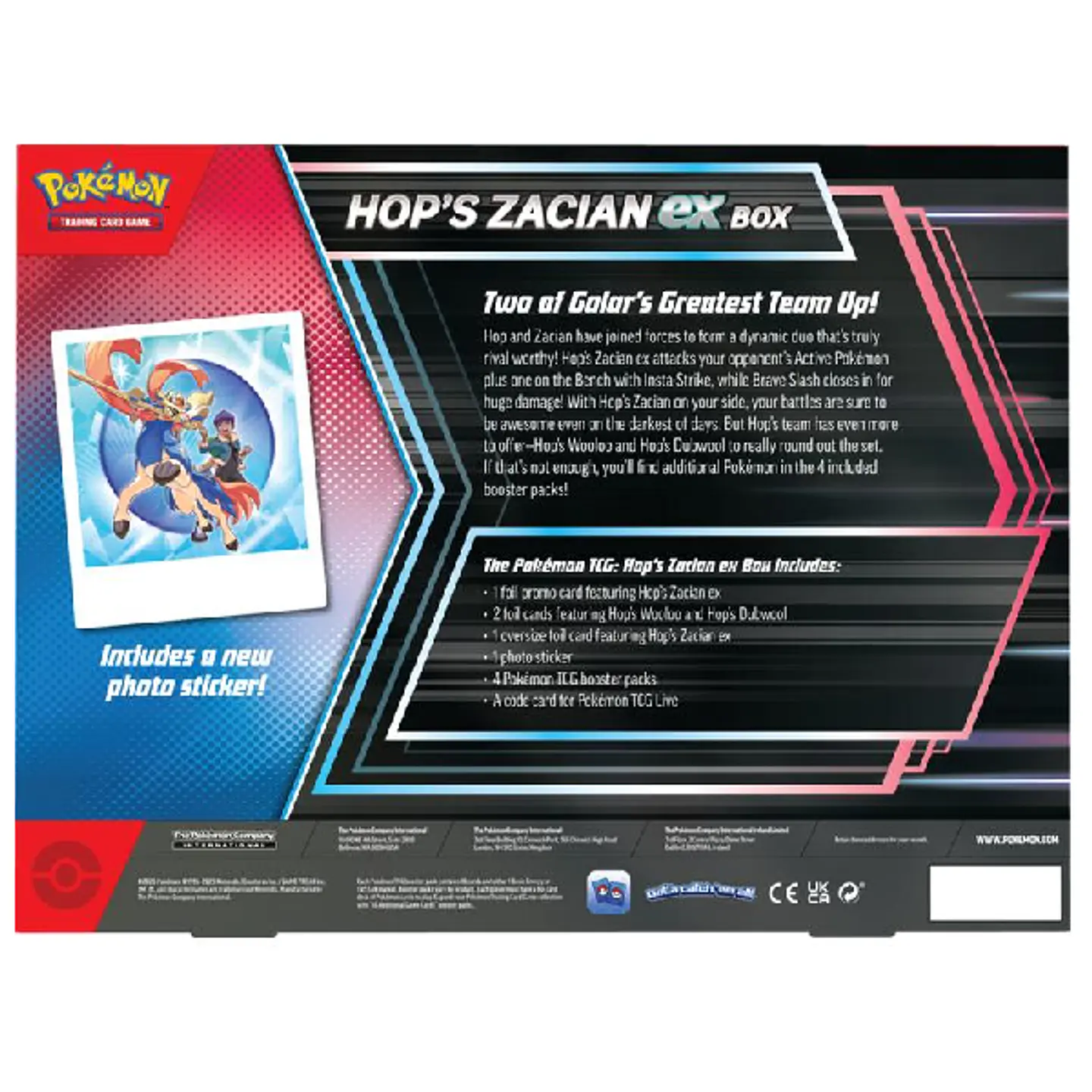 Pokémon TCG: Hop’s Zacian EX Inglés 4