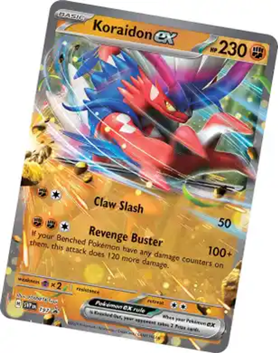 POKEMON TCG SLASHING LEGENDS TIN INGLÉS KORAIDON 2