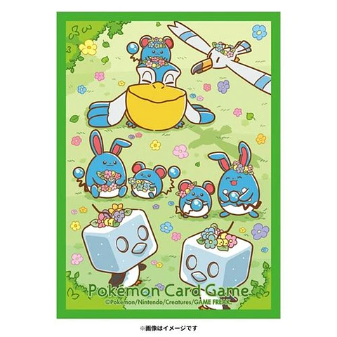 Card Sleeves Flower Crown And Marill Pokémon Card Game