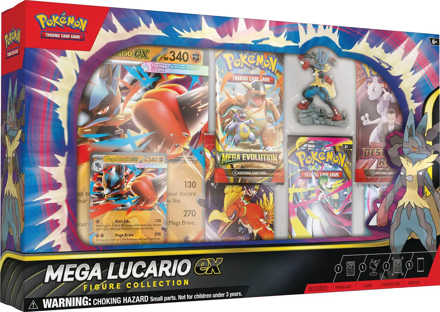 POKEMON TCG MEGA LUCARIO EX FIGURE COLLECTION INGLÉS 6