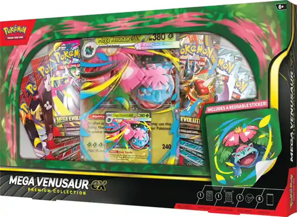 POKEMON TCG MEGA VENUSAUR EX PREMIUM COLLECTION INGLÉS 6