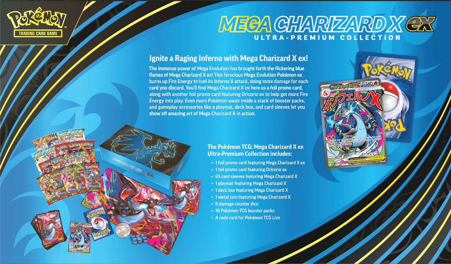 MEGA CHARIZARD X EX ULTRA PREMIUM COLLECTION INGLÉS x 4 9