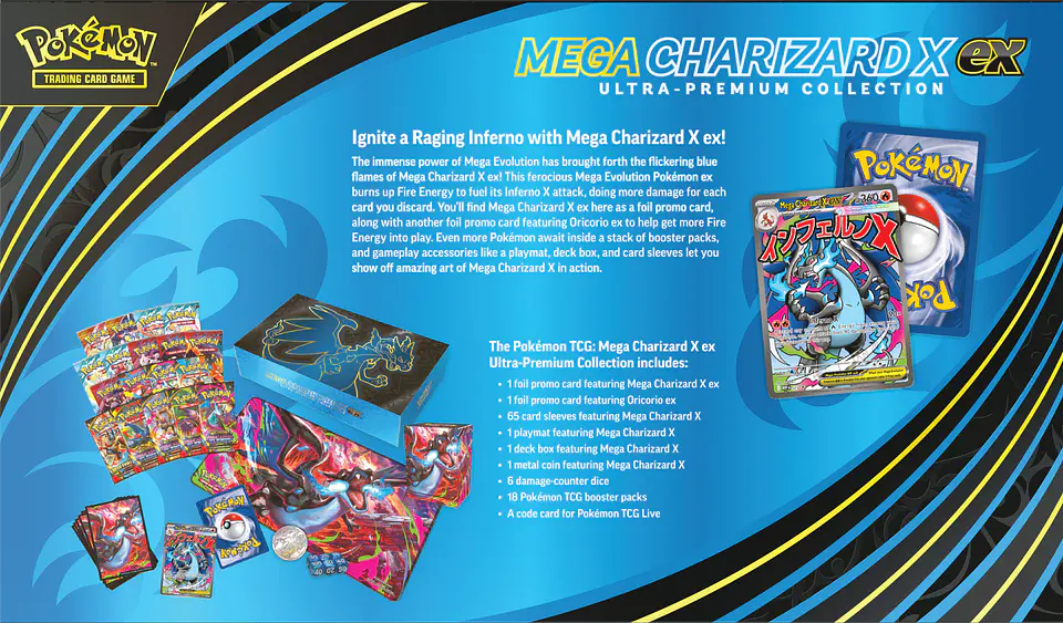MEGA CHARIZARD X EX ULTRA PREMIUM COLLECTION INGLÉS x 4 9