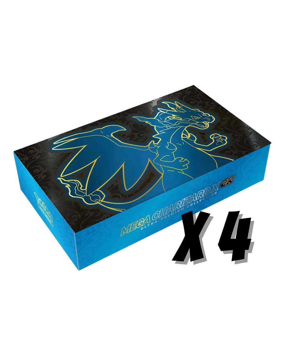 MEGA CHARIZARD X EX ULTRA PREMIUM COLLECTION INGLÉS x 4 1