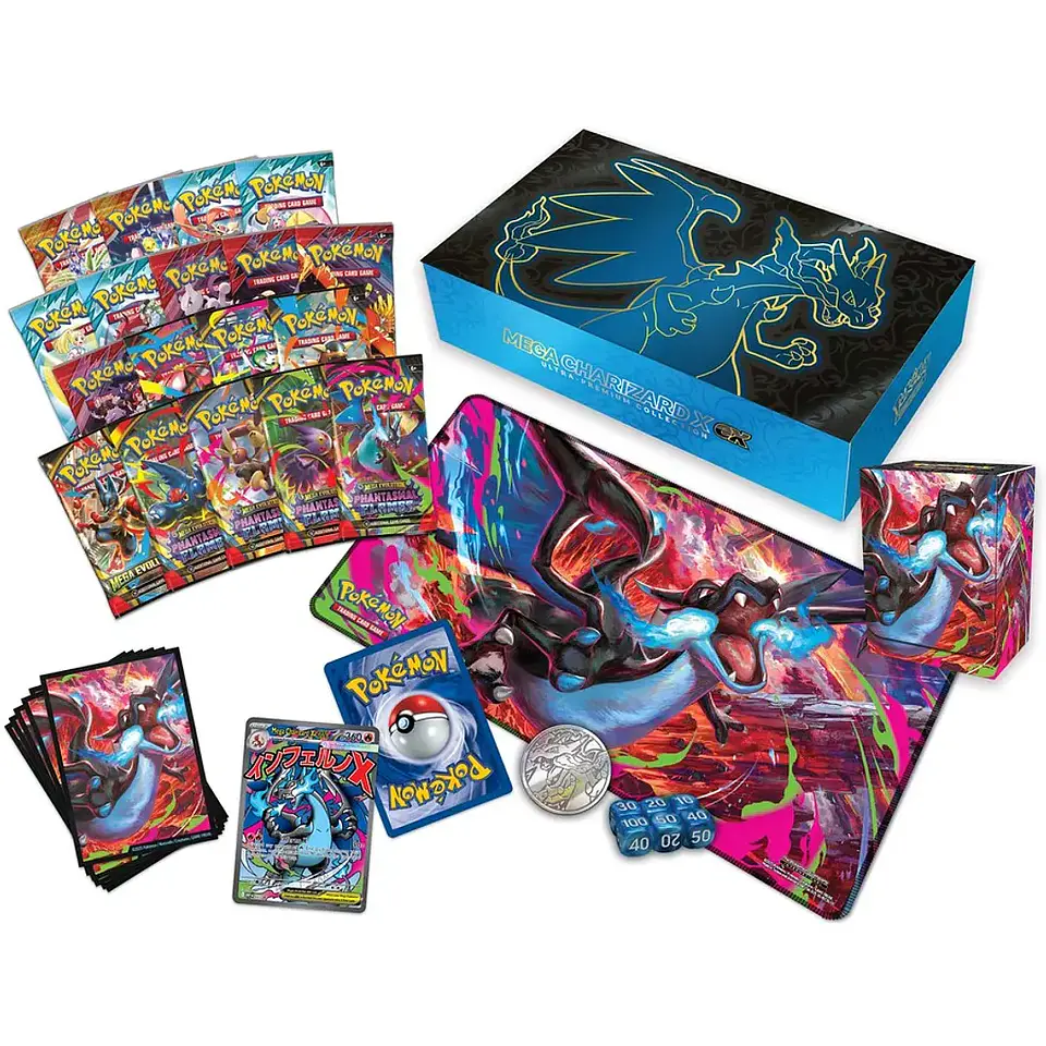 MEGA CHARIZARD X EX ULTRA PREMIUM COLLECTION INGLÉS x 4 8