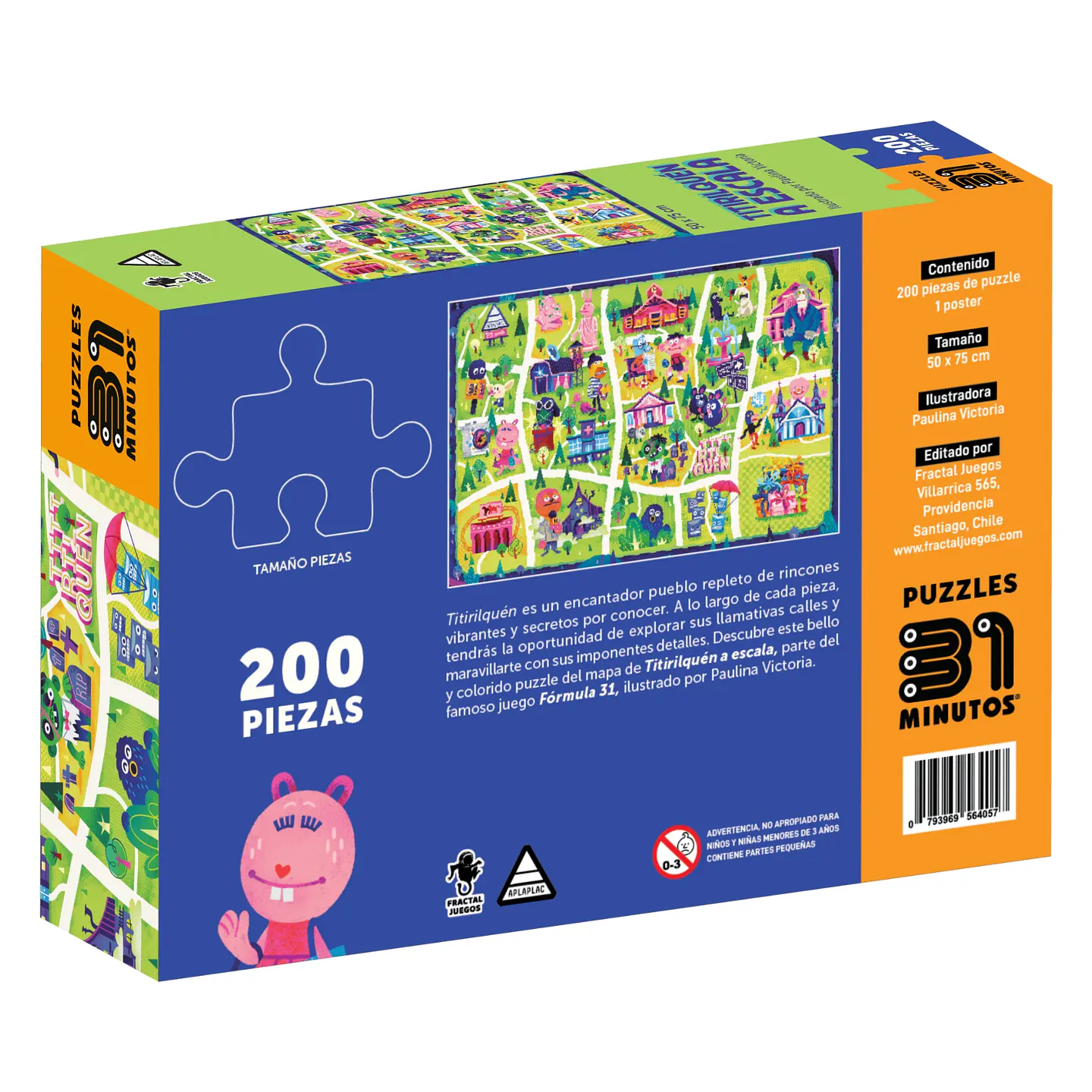Puzzle Rompecabezas 31 Minutos 200 piezas – Titirilquén a Escala 2