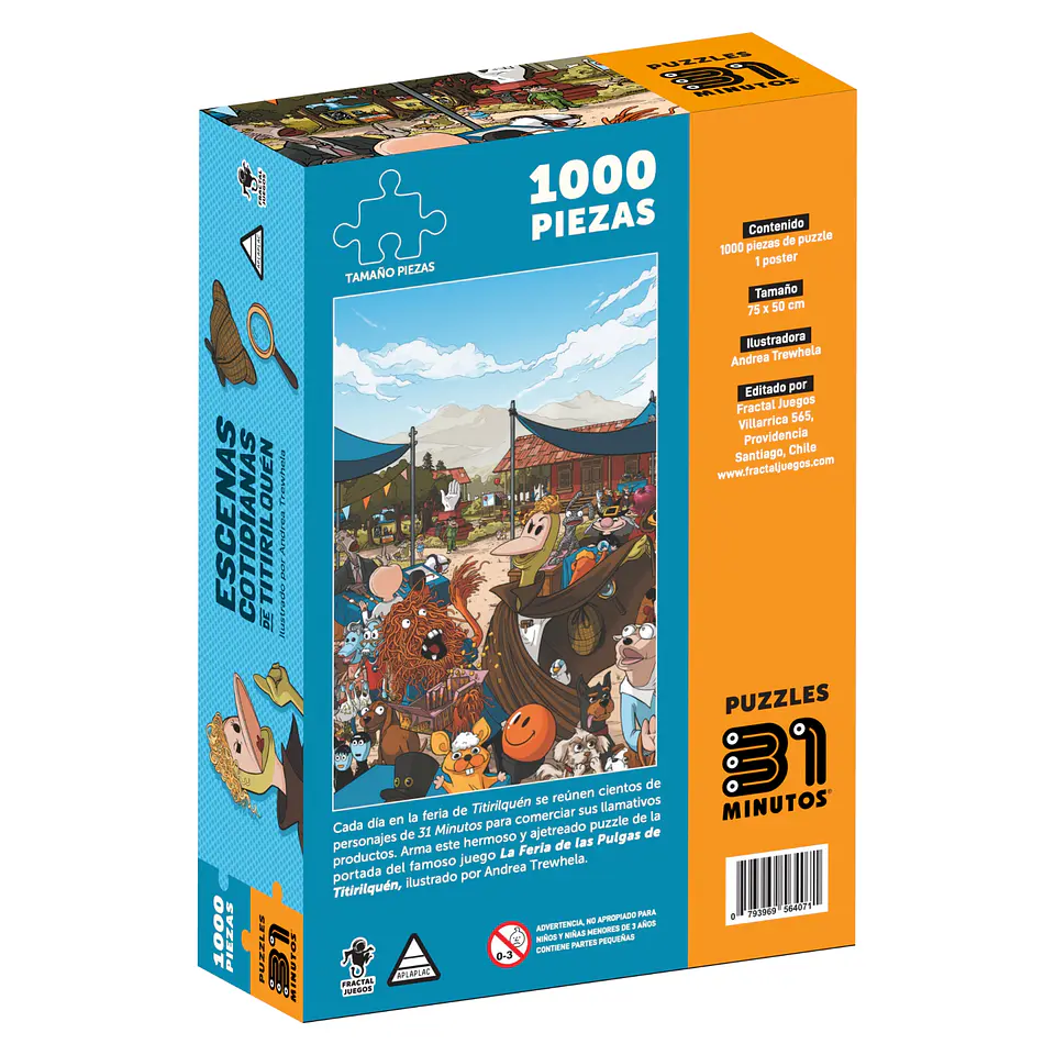 Puzzle Rompecabezas 31 Minutos 1000 piezas – Escenas Cotidianas de Titirilquén 2