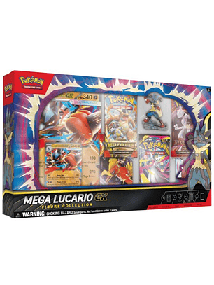 POKEMON TCG MEGA LUCARIO EX COLECCIÓN CON FIGURA ESP