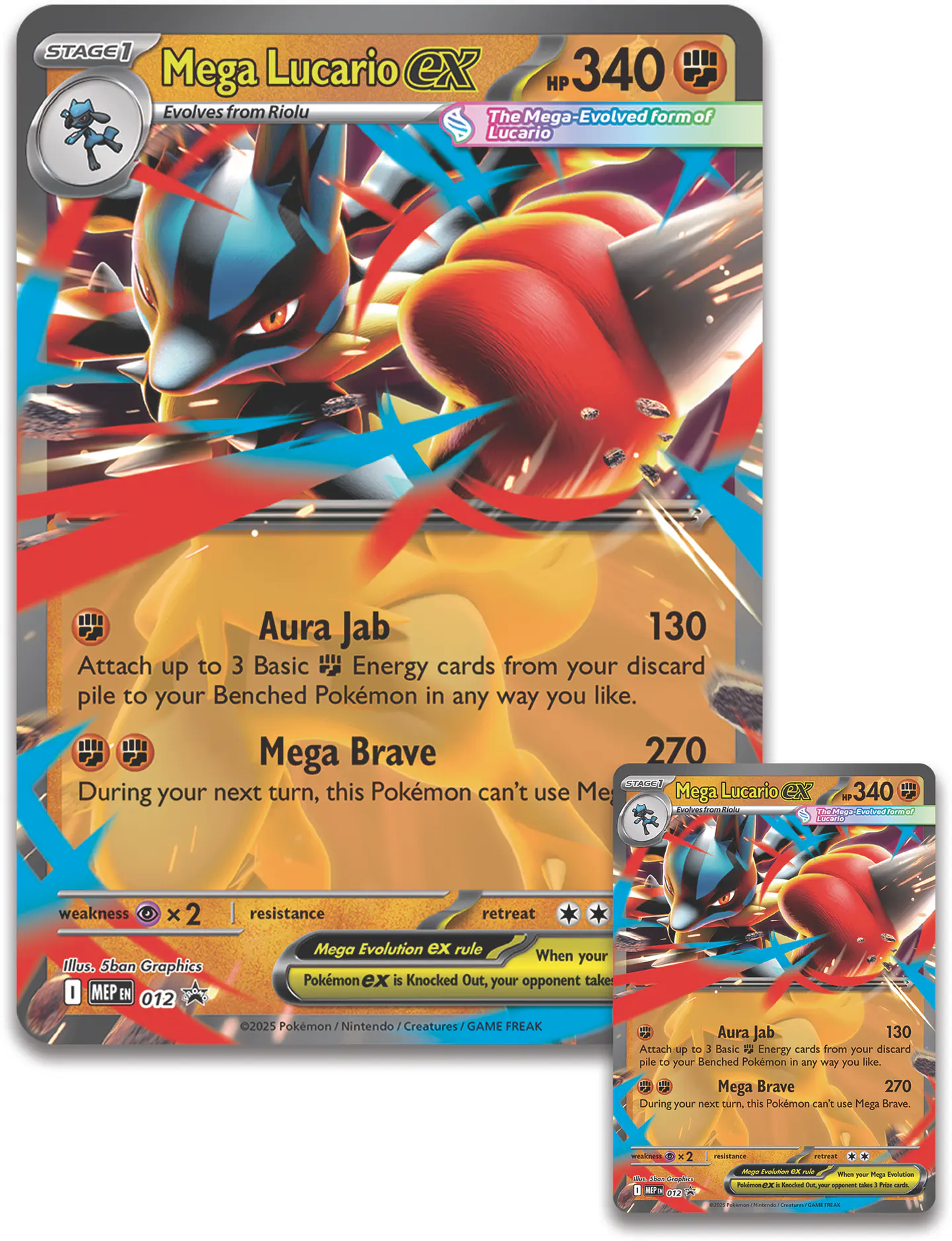 POKEMON TCG MEGA LUCARIO EX COLECCIÓN CON FIGURA ESP 5