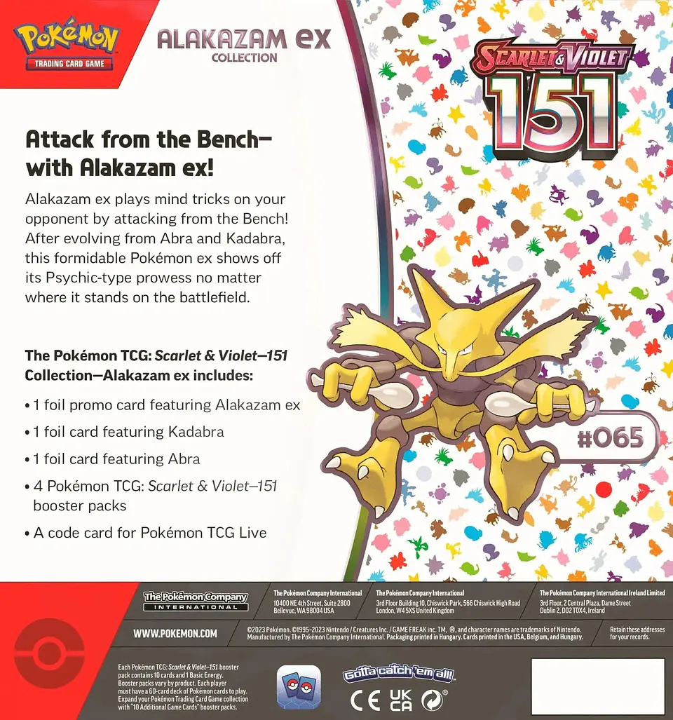 Pokémon 151 Alakazam Ex Collection Inglés 6