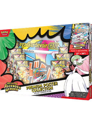 ASCENDED HEROES PREMIUM POSTER COLLECTION INGLÉS - MEGA GARDEVOIR EX