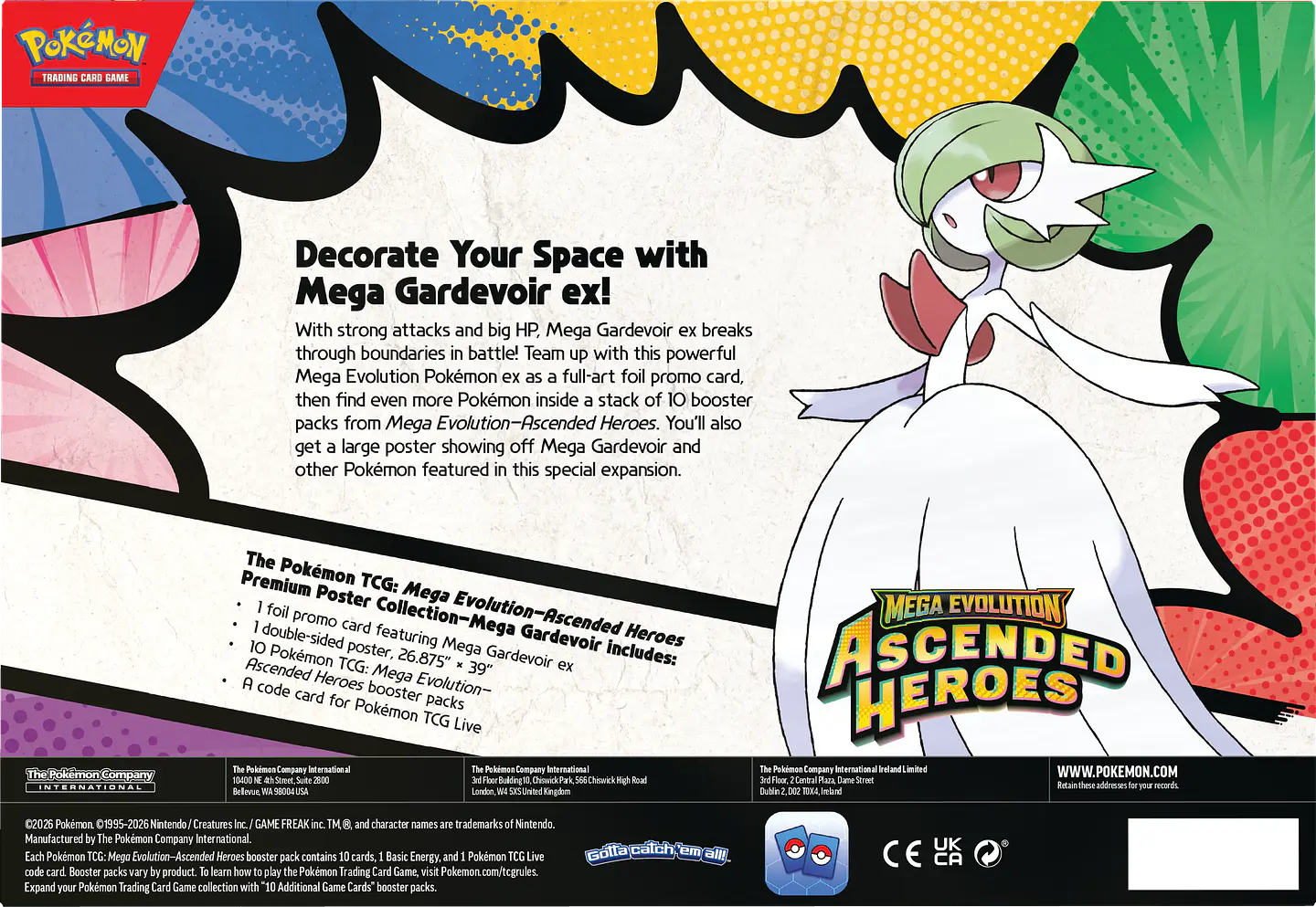 ASCENDED HEROES PREMIUM POSTER COLLECTION INGLÉS - MEGA GARDEVOIR EX 2