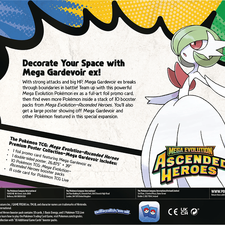ASCENDED HEROES PREMIUM POSTER COLLECTION INGLÉS - MEGA GARDEVOIR EX 2