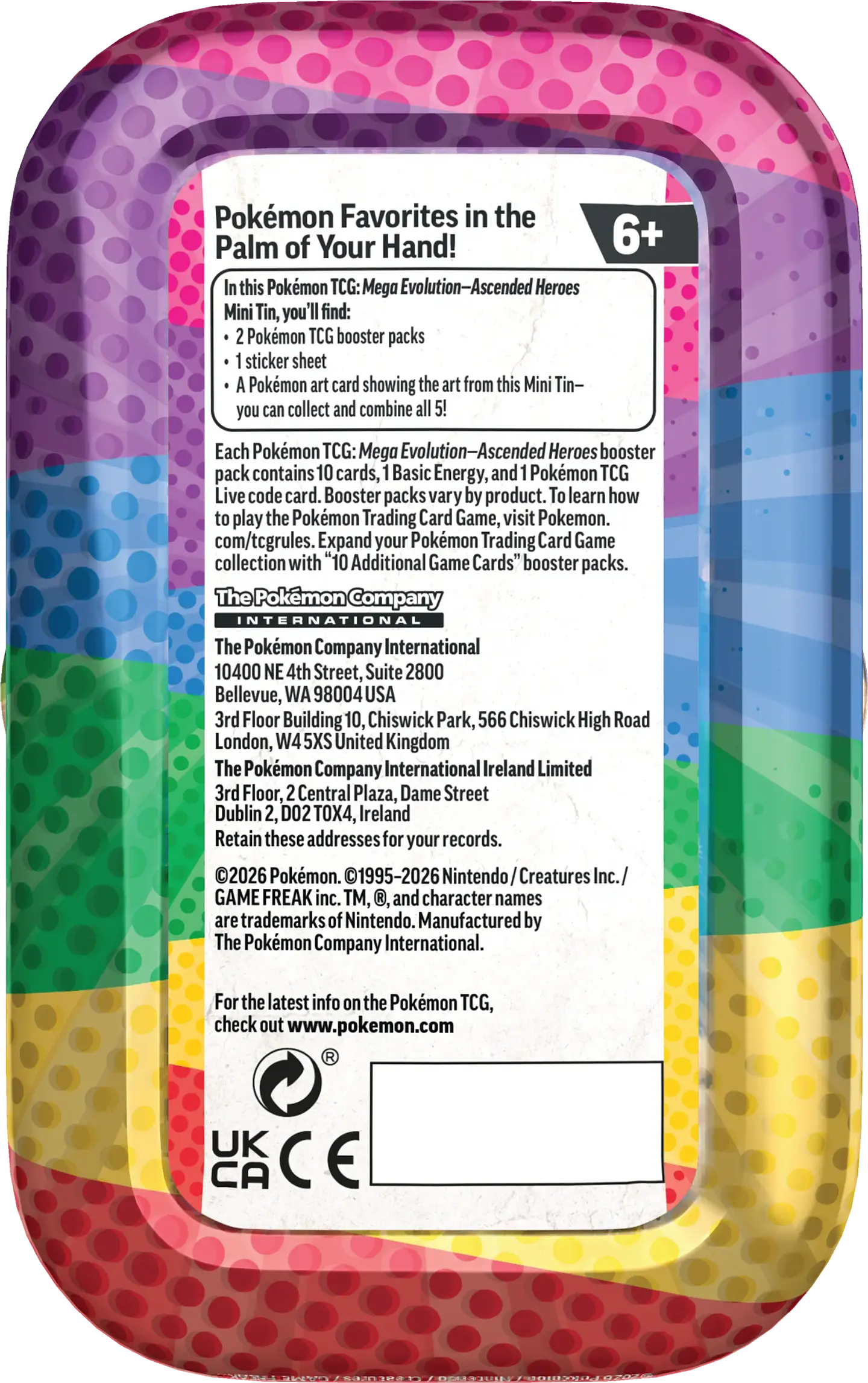 ASCENDED HEROES MINI TIN ESPAÑOL UNIDAD 10