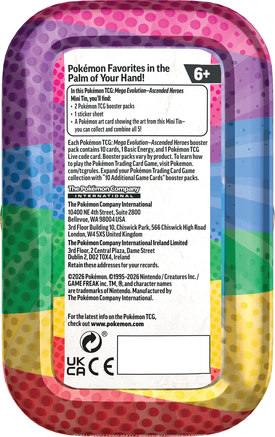 ASCENDED HEROES MINI TIN ESPAÑOL UNIDAD 10