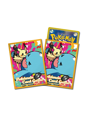 Pokémon Trading Card Game – Fundas para cartas Mimikyu & Wobbuffet [Naranja]