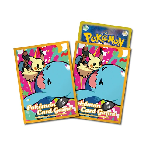 Pokémon Trading Card Game – Fundas para cartas Mimikyu & Wobbuffet [Naranja]