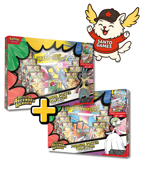 PREMIUM POSTER COLLECTION MEGA GARDEVOIR-LUCARIO EX INGLÉS
