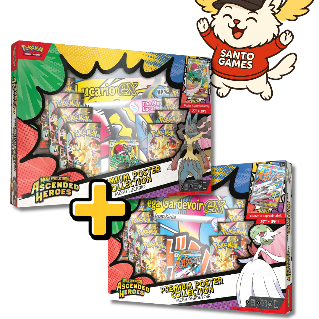 PREMIUM POSTER COLLECTION MEGA GARDEVOIR-LUCARIO EX INGLÉS 1