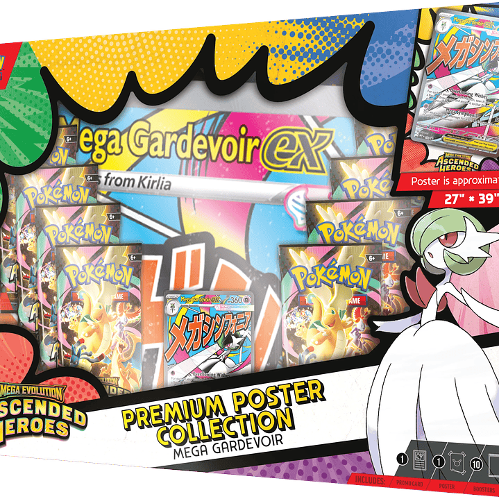 PREMIUM POSTER COLLECTION MEGA GARDEVOIR-LUCARIO EX INGLÉS 2