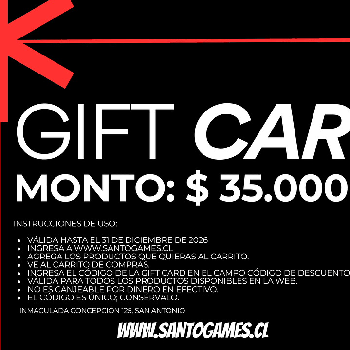 Gift Card $35.000 2