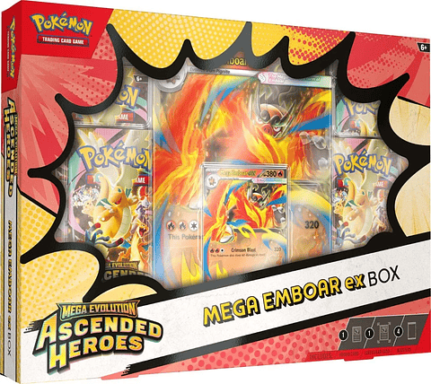 Ascended Heroes Mega Emboar Ex Box Inglés