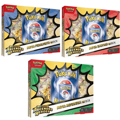 Ascended Heroes Mega Ex Box Inglés x 3