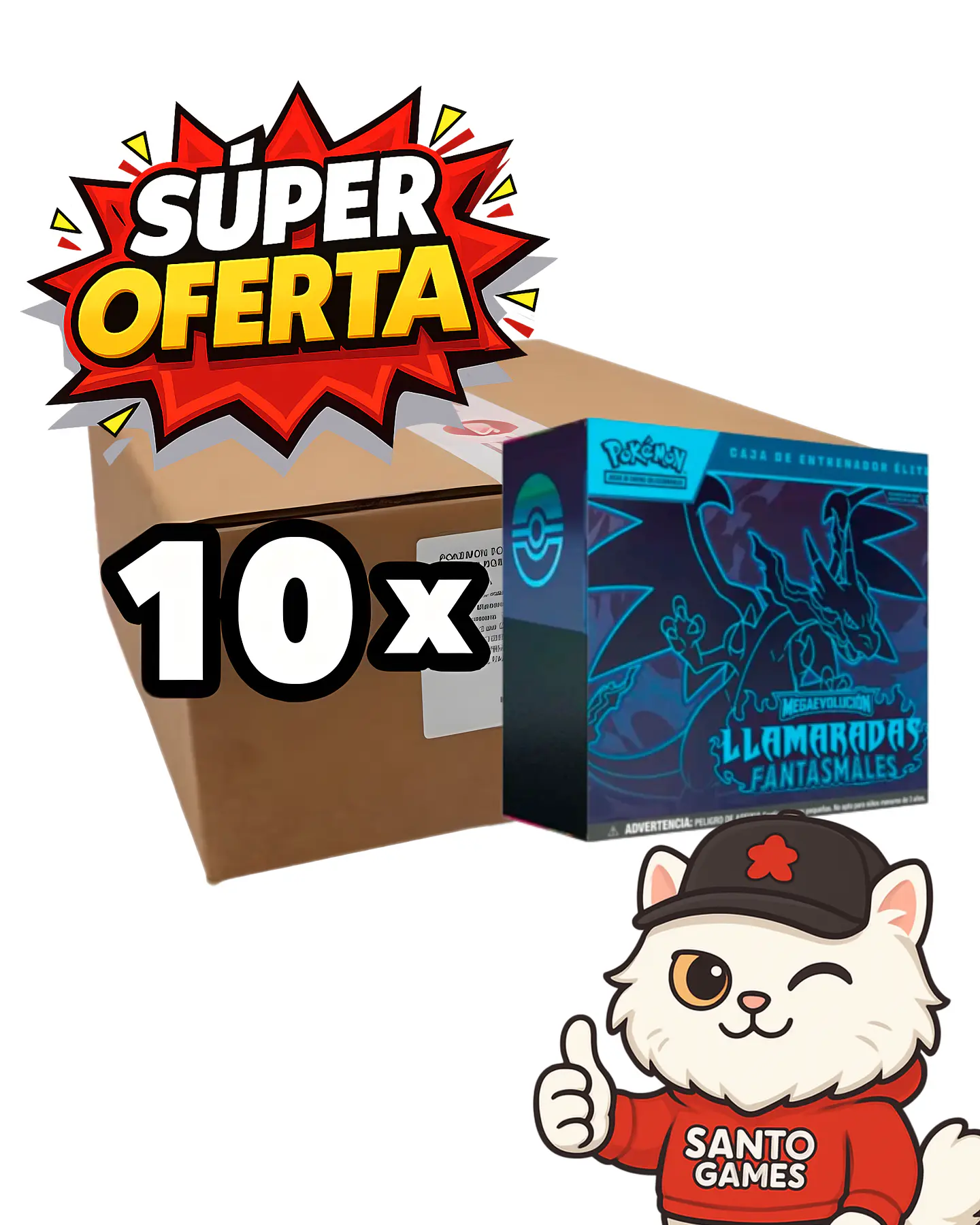 PHANTASMAL FLAMES - ELITE TRAINER BOX - ESPAÑOL x 10 1