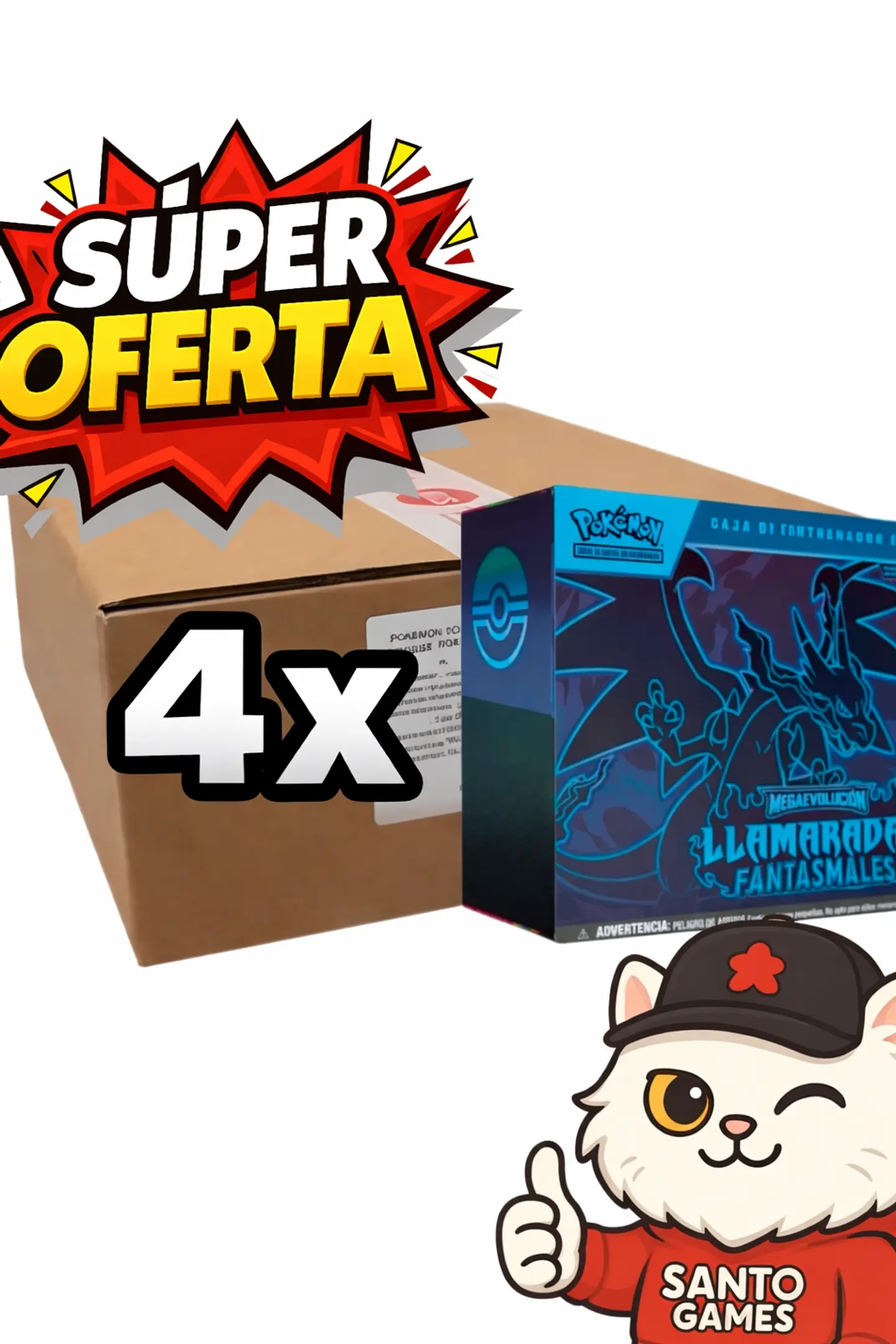 PHANTASMAL FLAMES - ELITE TRAINER BOX - ESPAÑOL x 4 1
