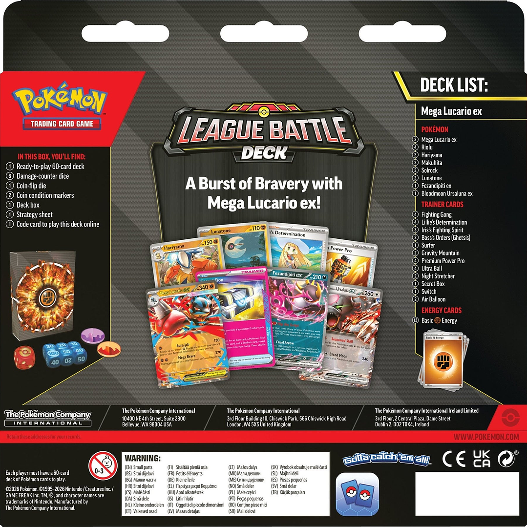 POKEMON TCG MEGA LUCARIO EX LEAGUE BATTLE DECK ESPAÑOL 2