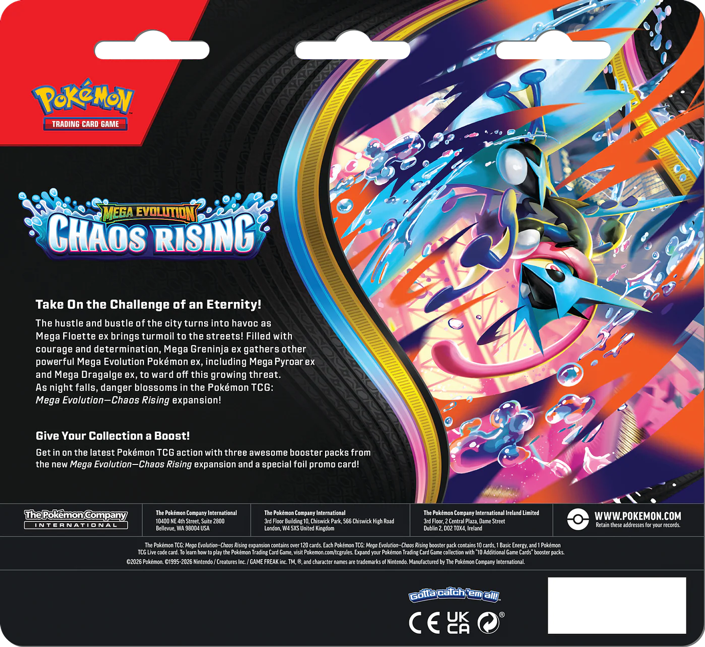 PREVENTA 22/05/26 - Mega Evolution Chaos Rising - 3 Pack Blister (Charmeleon) - Inglés 3