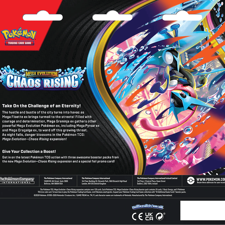[PREVENTA 18/05/26] Mega Evolution Chaos Rising - 3 Pack Blister (Charmeleon) - Inglés 3
