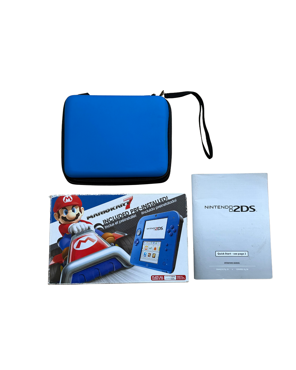 Nintendo 2DS Azul Mario Kart 7 + 64GB (Desbloqueada) 3