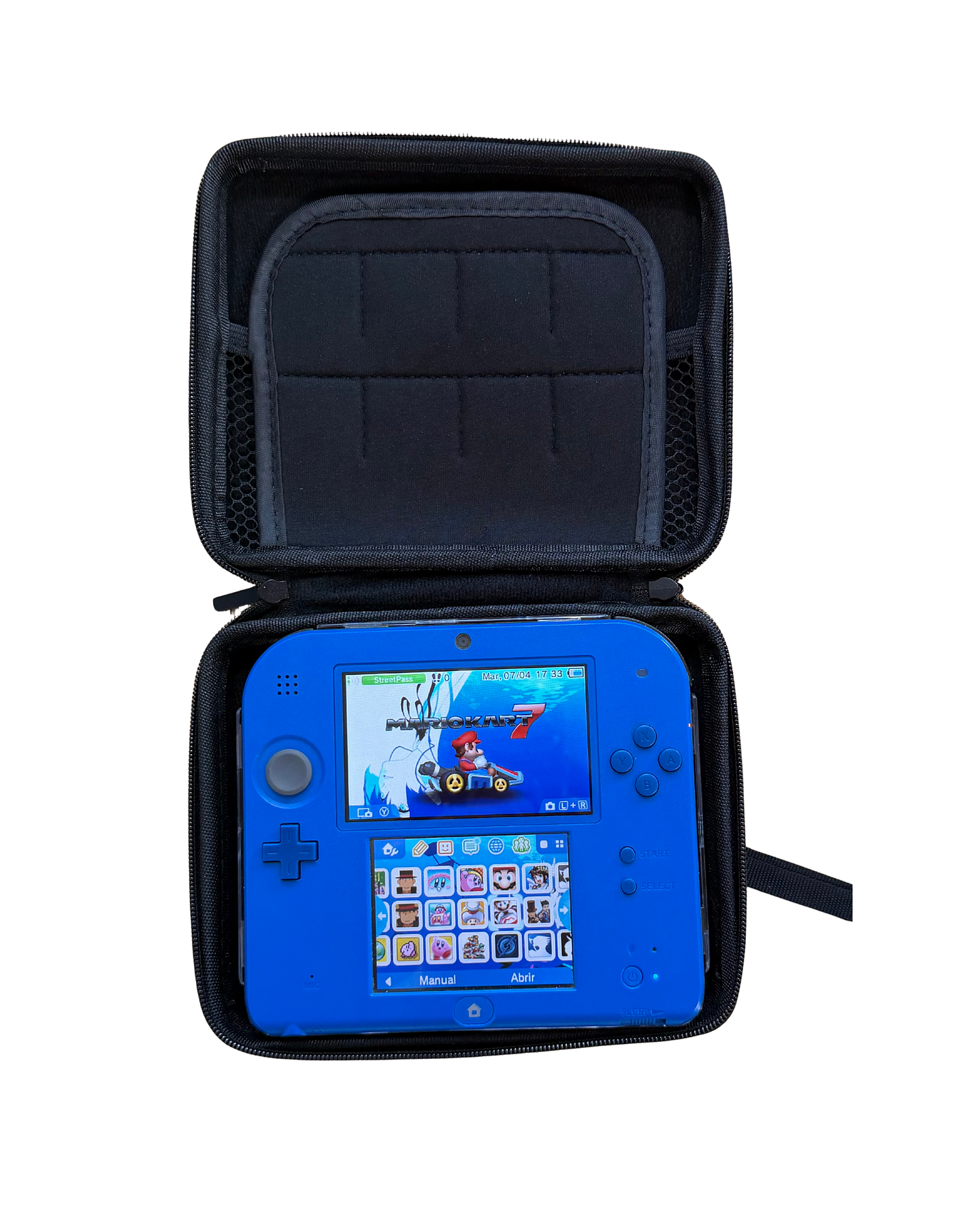 Nintendo 2DS Azul Mario Kart 7 + 64GB (Desbloqueada) 4