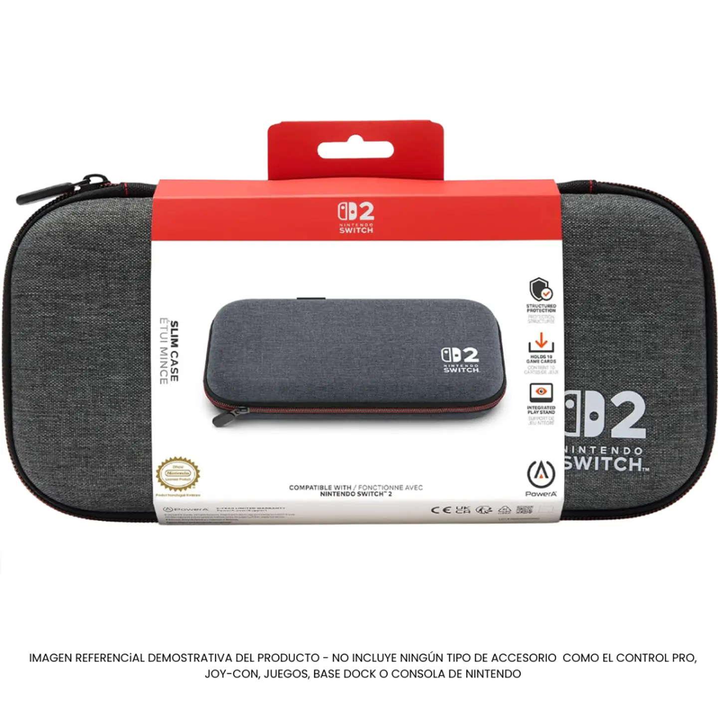 Estuche PowerA Slim Case For Nintendo Switch 2 - Color Gray 1