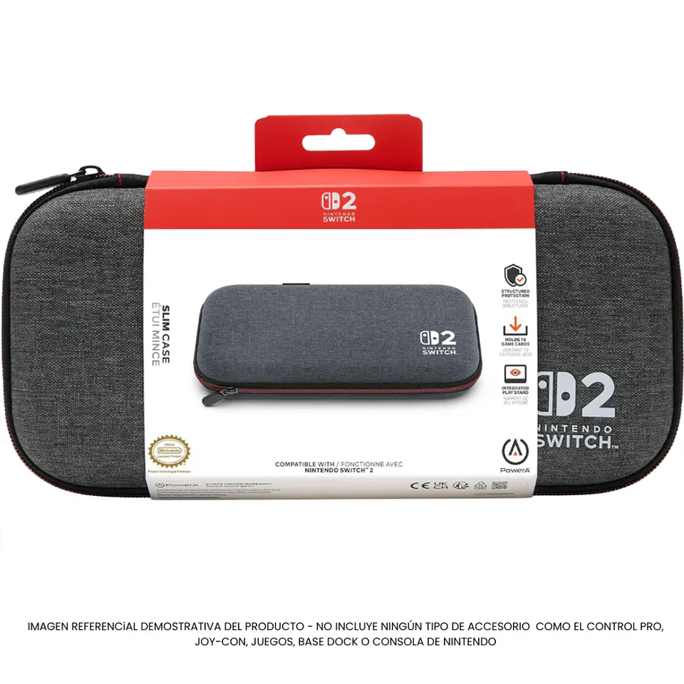 Estuche PowerA Slim Case For Nintendo Switch 2 - Color Gray 1