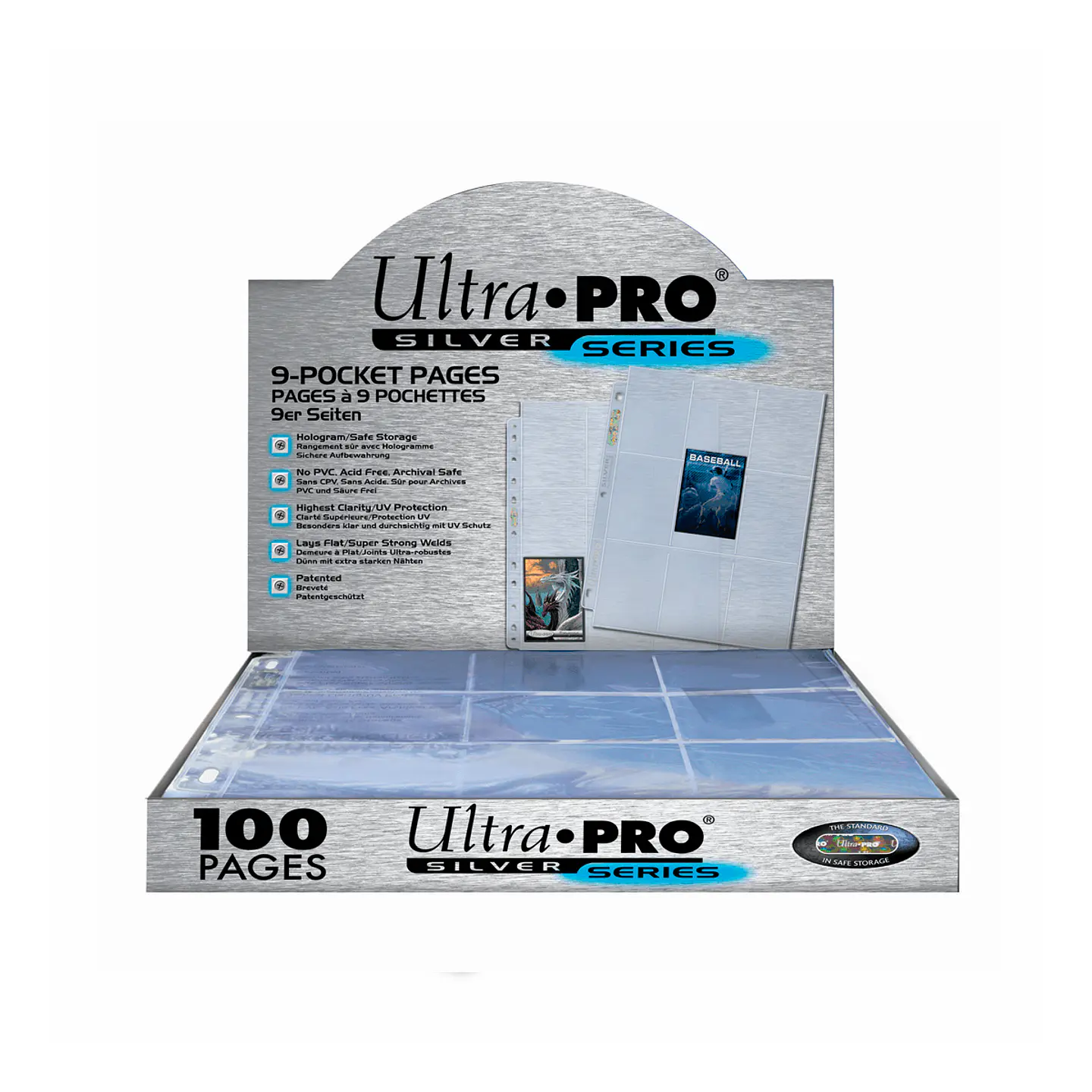 Ultra Pro Sheet Silver Display x100 1