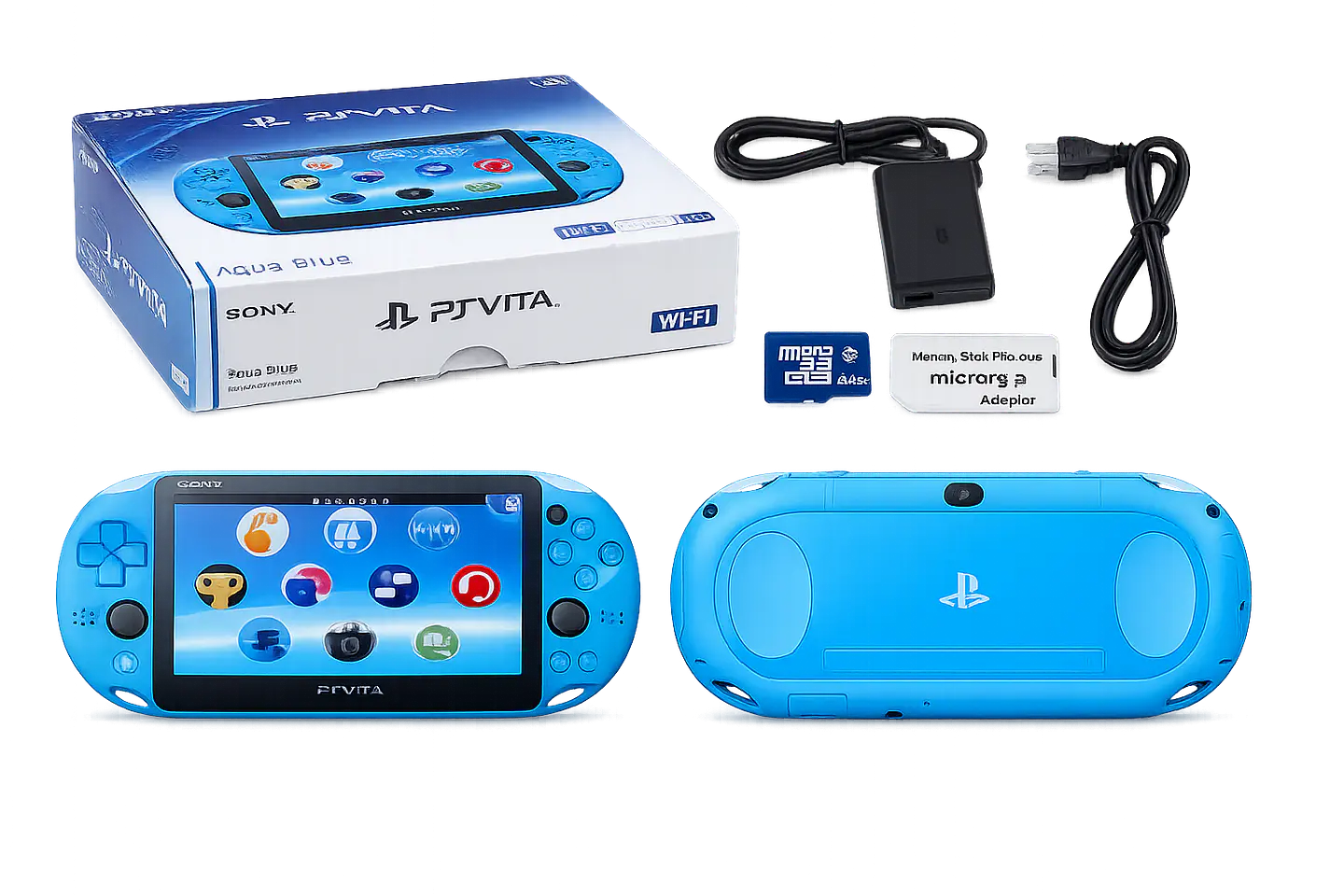 Consola PS Vita Slim Aqua Blue Liberada – CIB + Micro SD 64GB 1