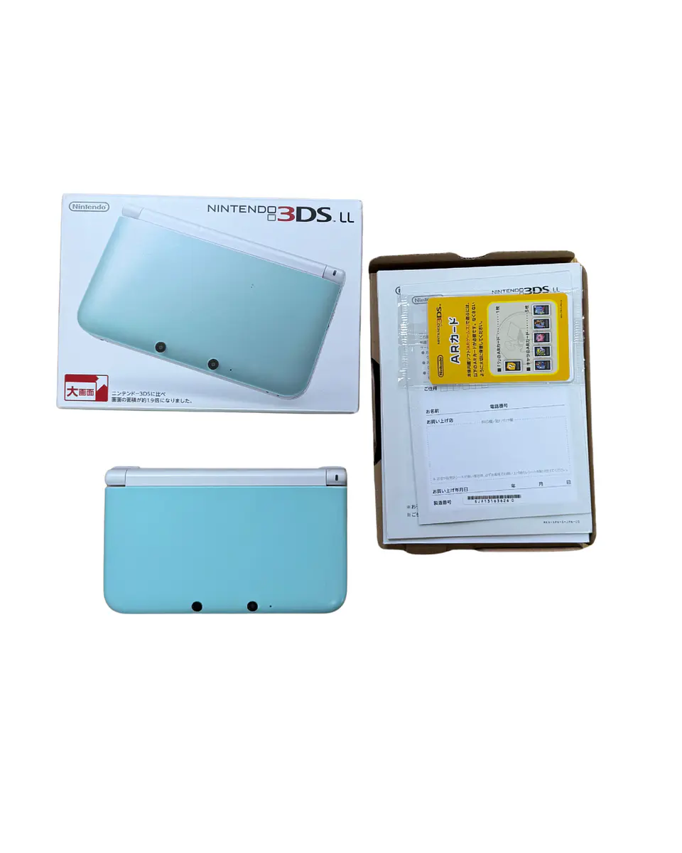 Consola Nintendo 3DS LL Mint White Liberada – CIB + Micro SD 64GB 6