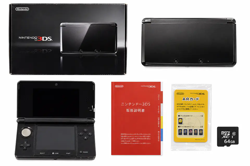 Consola Nintendo 3DS Old Cosmo Black Liberada – CIB + Micro SD 64GB 1